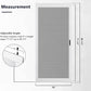 K.D. Heavy Duty Aluminum Sliding Patio Screen Door Kit - 2.5" Frame Insect Proof for Patio Backyard Kitchen and Bedroom (White, 36''x80'')