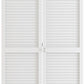 Louver Closet Door, Bi-Fold Doors for 36in×80in Opening,Finished Interior Door Slab,Folding Doors with Hardware,MDF&PVC,White