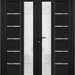 VDOMDOORS Front Exterior Prehung Metal-Plastic Double Doors/MANUX 8088 Matte Black / 72" x 80"