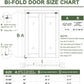 24" x 80" Paintable Bifold Closet Door, Solid Core Pre-Assembled Panels with Water-Resistant Triple-Layer Painting, Build Quality (Double 78.5" High Panels&Hardware&Fascia&Knob)