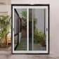K.D. Heavy Duty Aluminum Sliding Patio Screen Door Kit - 2.5" Frame Insect Proof for Patio Backyard Kitchen and Bedroom (White, 36''x80'')