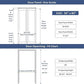 BARNER HOME Closet Doors, Single Frosted Glass Panel Bi-Fold Door, Multifold Interior Door, Folding Doors with Hardware Kits for 30''Opening