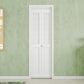 Louver Closet Door, Half-Panel Bi-Fold Doors for 24in×80in Opening, Finished Interior Door Slab, Folding Doors with Hardware, MDF&PVC, White