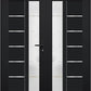 VDOMDOORS Front Exterior Prehung Metal-Plastic Double Doors/MANUX 8088 Matte Black / 72" x 80"