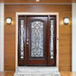 Classic Exterior Composite Door FRR02C OPENABLE Window. (Dark Walnut, RH W60*H80)