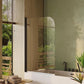 Frameless Pivot Half Shower Door for Bathtub, 1/4" (6mm) ANSI Certified Tempered Glass Panel, Can Be Installed On Left & Right Side (32x55inch)